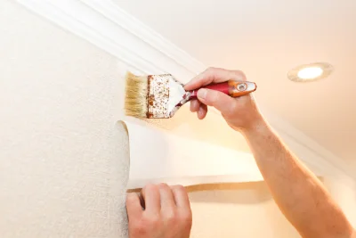 Pose de papier peint à Lavillatte — revêtements muraux et toiles de verre